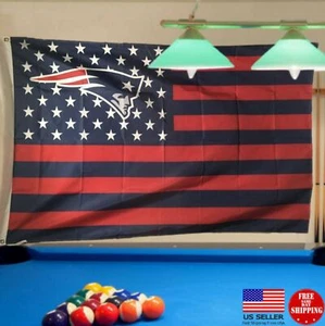 PATRIOTS New England Banner 3' x 5' Man Cave Flag Game Day Fan Tailgating Flags - Picture 1 of 11