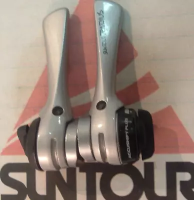 Suntour Radius SL-RA00-B Road Shifters NEW / NOS -Vintage- 2x6/7-Speed- Mint-++ - Image 1 of 4