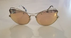  Miu Miu Sunglasses MU 56R ZVN6S0 Gold/ Brown/Rose Gold Mirror Women - Picture 1 of 4