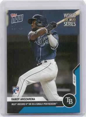 🟦 RANDY AROZARENA Rookie BLUE Parallel 11/49 Tampa Bay Rays 2020 Topps Now #462 - Image 1 of 2