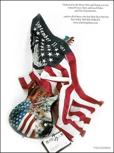 USA Flag Schecter 9/11 2001 Tribute Tempest Guitar anuncio FDNY WTC - Imagen 1 de 3