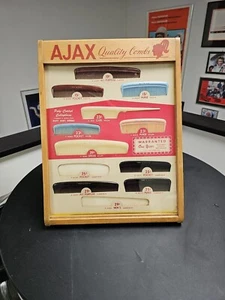 Antiguo Peine de Bolsillo Irrompible AJAX Encontraparte Vintage Tienda Exhibición Original - Imagen 1 de 7