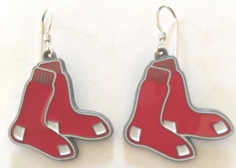Boston Red Sox Dangle Earrings (Zinc) Licensed MLB Baseball Jewelry Cover