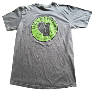 Steel Toe Brewing Beer T Shirt Sz L Minnesota Blue Collar Brewery USA Made Tee - Picture 1 of 8