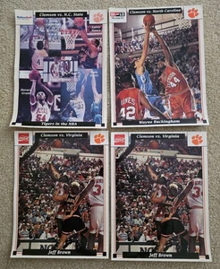 1993-94 Clemson Tigers NCAA Basketball Program Handout Cards Lot Of 4 - Picture 1 of 2