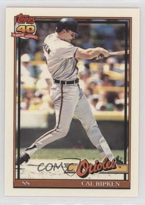 Juego de fábrica Topps 1991 edición de coleccionista (Tiffany) Cal Ripken Jr #150 patio Foto 1 de 2