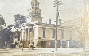 Rppc Photograph City Hall Ithaca, New York Postcard - Picture 1 of 3