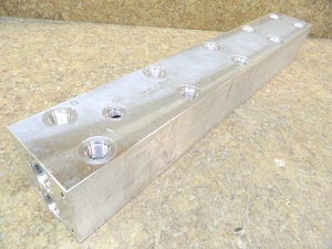 DAMAN  0614 AD05P055S  Bottom 5 Station Parallel Manifold  Aluminum SAE Ports - Picture 1 of 13