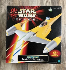 1998 Star Wars Episode 1 Electronic NABOO FIGHTER Hasbro BRANDNEU 🌟 VERSIEGELT!! - Bild 1 von 6