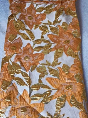 Luxury Floral Brocade Material.  Sold By Metre (Length 150cm Width 92cm) - Image 1 of 4