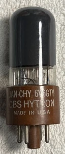 HYTRON JAN CHY 6V6GTY Brown Base Vacuum Tube - Amplitrex Tested Strong 82% - Picture 1 of 4