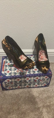 Irregular Choice 8 亚马逊亚克青铜豹野生高跟鞋动物印花 — 第 1/4 张图片