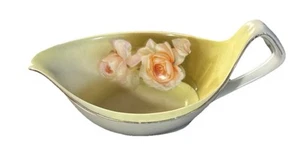 Pintado a Mano RS Alemania Porcelana Manejo Gravy Barco Floral Melocotón Rosas Verde - Imagen 1 de 6