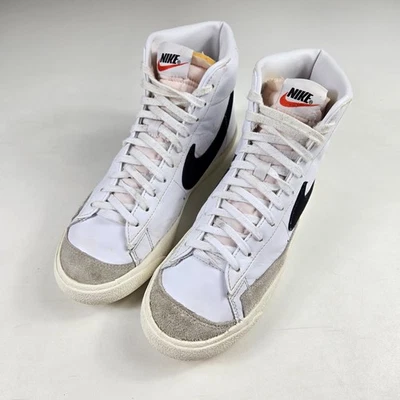 Nike Blazer Mid 77 Vintage White Black Sneakers Shoes Women's 9 US Pre-owned - Image 1 of 4