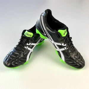 ASICS Lethal Shot CS4 Black/Green Football Boots (P406Y) - Size US10.5 - Picture 1 of 9