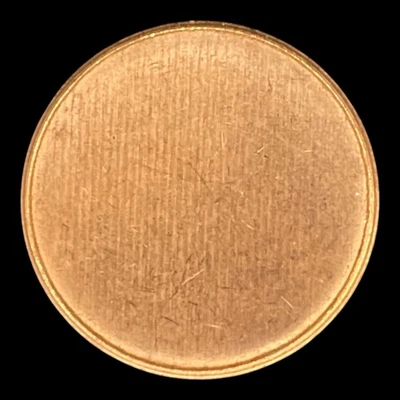 Blank Planchet Cent Copper Plated Zinc 2.5g Post-1982 Genuine Mint Error Coin - Image 1 of 2
