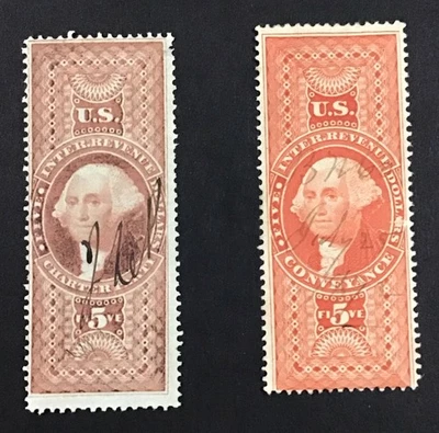 US 1862-1871 VF Used Sc# R88c, R89c,      (ED) - Image 1 of 2