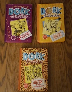 Dork Diaries Hardcover Book Lot of 3 by Rachel Renee Russell #2, #3, #9 - Picture 1 of 12