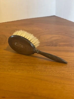 Cepillo de pelo infantil antiguo Birks Sterling grabado Foto 1 de 4