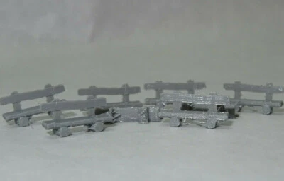 DIOPART3D Spur N Balkenbank 8er Set Parkbank Gartenbank Grau