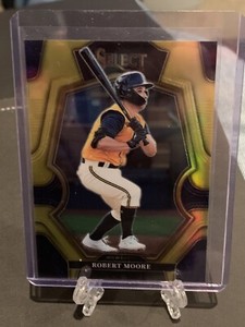 2023 Panini Select Robert Moore Gold Prizm 4/10 #182 Milwaukee Brewers