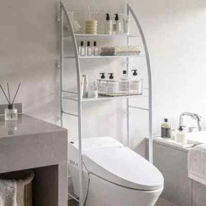 3 Tier Over Toilet Storage Rack Bathroom Laundry Washing Machine Shelf Organizer - Picture 1 of 5
