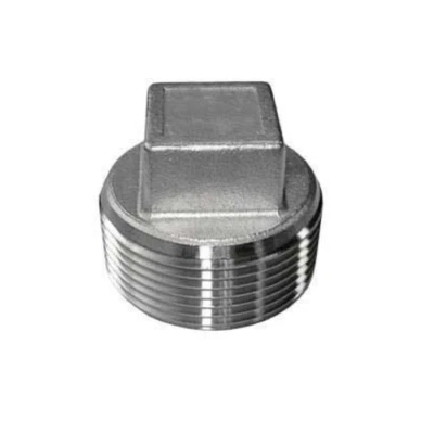 SOLID PLUG, Square Head 2" NPT Threaded End 316-L Stainless Steel - Image 1 of 4