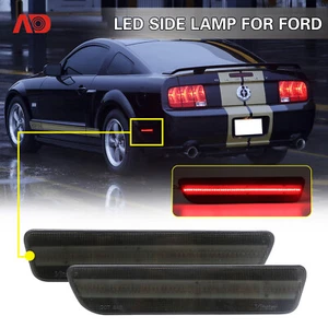 2Pcs Smoked Lens Rear LED Bumper Side Marker Lights For 2005-2009 Ford Mustang - Bild 1 von 9