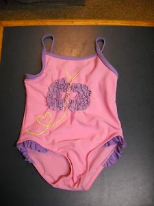 KOALA BABY GIRLS TANKINI SWIM SUIT SIZE 18 MONTH PINK PURPLE BUTTERFLY VCG - Picture 1 of 1