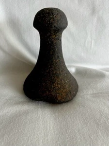 ANTIQUE BASALT HAWAII POI POUNDER 7 1/4" H x 5" dia HAWAIIAN - Picture 1 of 7