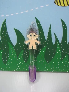 Cepillo de dientes GLITTER HAIR TROLL CON CUBIERTA - 5" World Trend, INC. Cepillo de dientes - NUEVO - Imagen 1 de 5