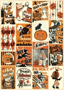 Cavallini & Co. Halloween Trick or Treat Poster - Picture 1 of 3