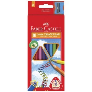 Faber-Castell Triangular Colour Pencils Extra Thick 10pk Art Craft School Kids  - Picture 1 of 1