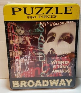 USAoply Broadway 550 Piece Puzzle. Theater Drama Acting. In Tin Box. New Sealed - Picture 1 of 3