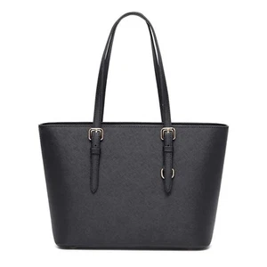 Women Black Large Tote Bag for Laptop Travel Shoulder School Tote Bag Handbag - Picture 1 of 12