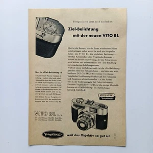 1956 Voigtländer Vito BL 200 anni macchina fotografica pubblicità pubblicità pubblicità - Foto 1 di 1