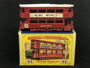 *HTF Matchbox Yesteryear Y-3-1-16 London Tramcar w *White Cow Catcher & D2 Box  - Picture 1 of 8