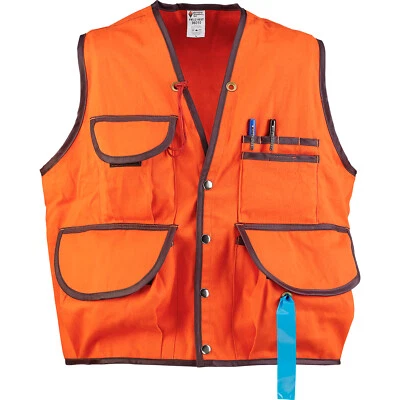 Jim-Gem Pro 10-Pocket Cotton Army Duck Cruiser Vest X-Large 43-46 Orange