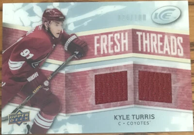 2008-09 Upper Deck Ice Fresh Threads Parallel Kyle Turris FT-KT #’d 024/100 - Image 1 of 3