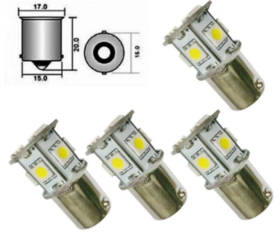 4x 6V DC 1156 BA15S Weiß 12 LED SMD Seitenlicht Blinker Glühbirne Lampe Auto CN - Bild 1 von 4