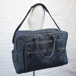 ❤️ vera bradley Midnight Navy Denim Grand Weekender Duffel - Picture 1 of 7