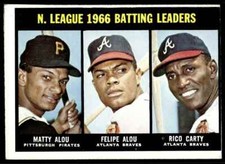1967 Topps Baseball Matty Alou/Felipe Alou/Rico Carty #240