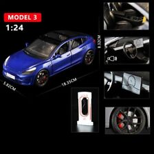 1:24 Tesla Model3 Diecast Vehicle Model Car Toy W/ Sound Light Christmas Gift 