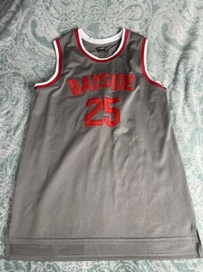 The Bell Zack Morris #25 Bayside Tigers Basketball Trikot genäht grau XL - Bild 1 von 5