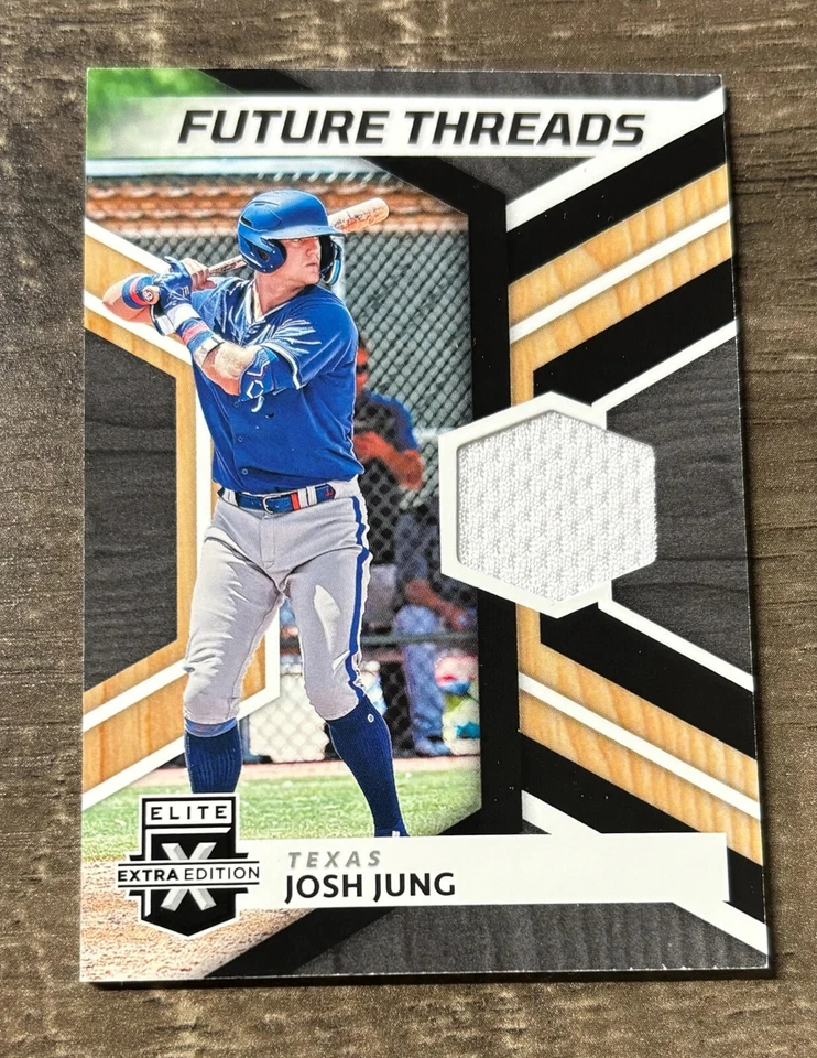 2022 Panini Elite Extra Edition Josh Jung Future Threads Relic #FT-JJ RANGERS - Image 1 of 2