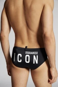 Dsquared ICON Black Swim Wear Size IT 46 US 30 - Picture 1 of 6