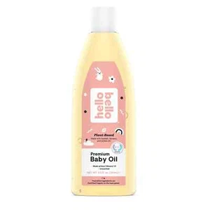 Hello Bello Premium Baby Oil Lightweight Nourishing Softening Plant Based 9.5 Oz - Picture 1 of 6