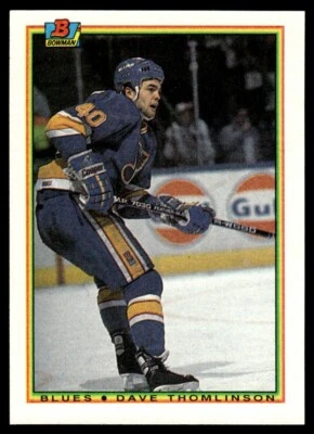 1990-91 Bowman Dave Thomlinson Rookie St. Louis Blues #21 - Image 1 of 2