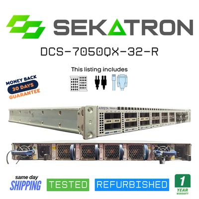 🔀Arista  DCS-7050QX-32-R Networks 7050X Series – Data Center Switch • 32x QSFP+ - Image 1 of 2