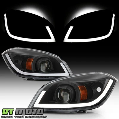 Faros proyectores tubo LED NEGRO 2005-2010 Chevy Cobalt 07-10 Pontiac G5 05-10 Foto 1 de 4
